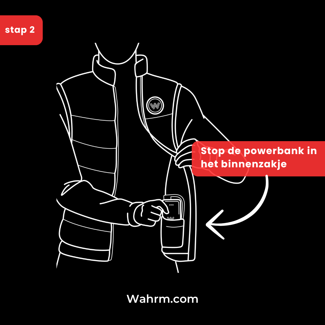 Infrarood verwarmde Bodywarmer Mannen - Zwart
