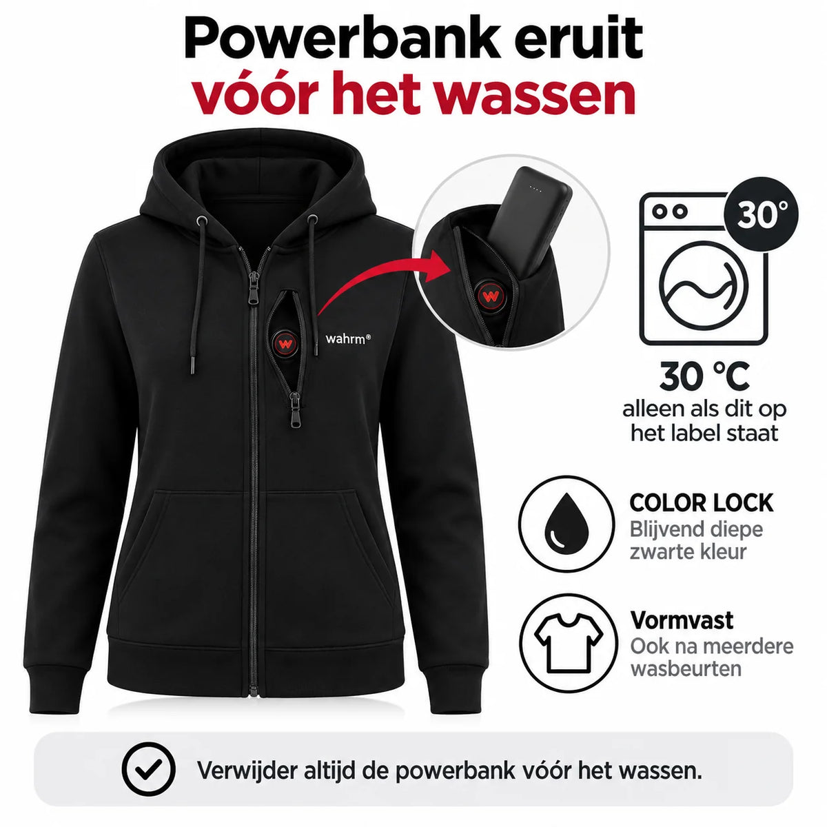 Infrared Heated Zipper Hoodie – Women