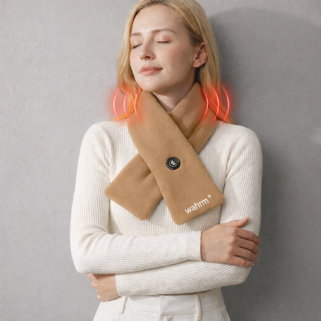 Oplaadbare verwarmende shawl - 3 standen - Beige