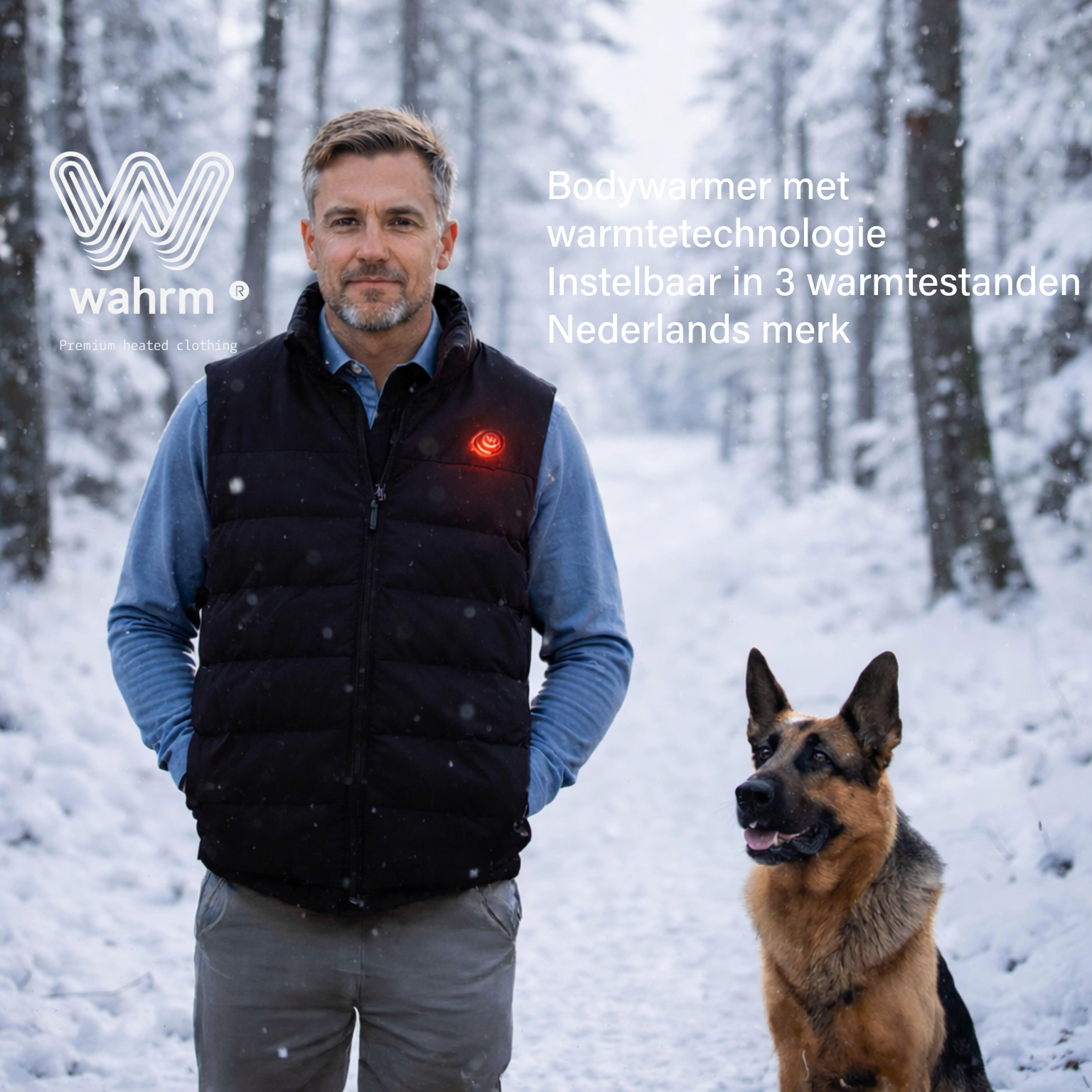 Infrarood Verwarmde Bodywarmer- Heren