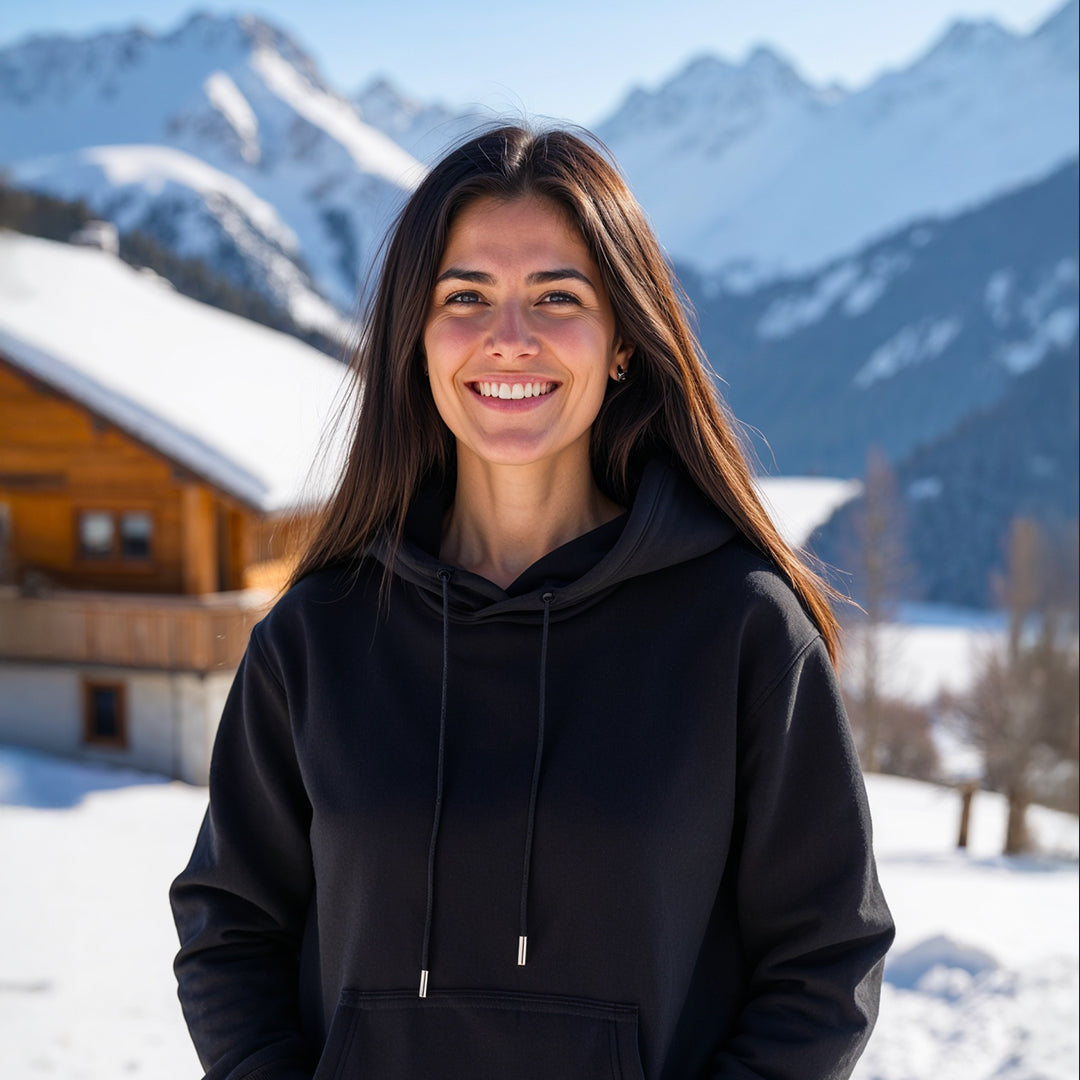 Infrarood verwarmde Hoodie Vrouwen - Zwart