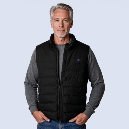 Infrarood verwarmde Bodywarmer Mannen - Zwart