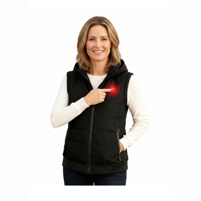 Verwarmde Bodywarmer met Capuchon Vrouwen