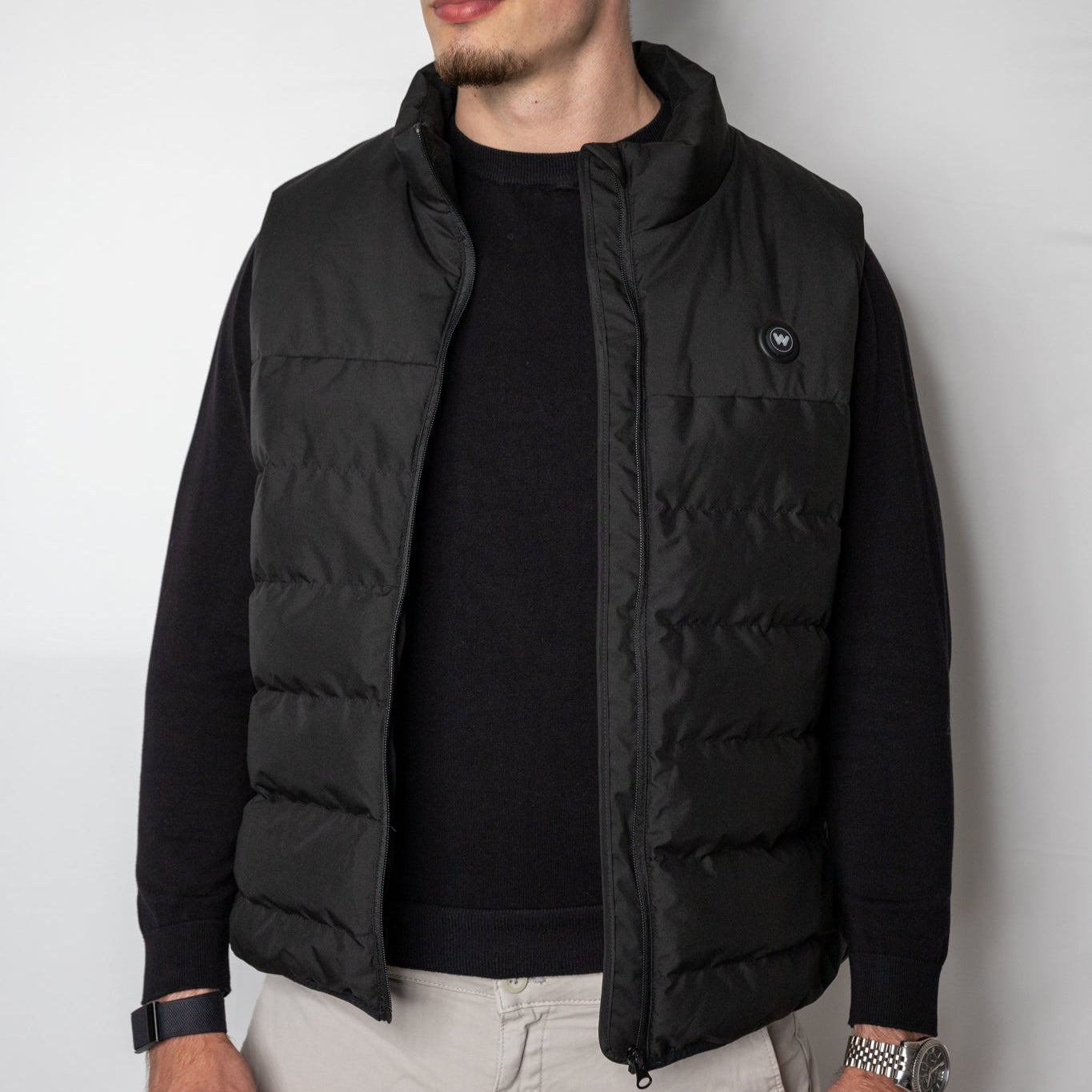 Infrarood verwarmde Bodywarmer Mannen - Zwart