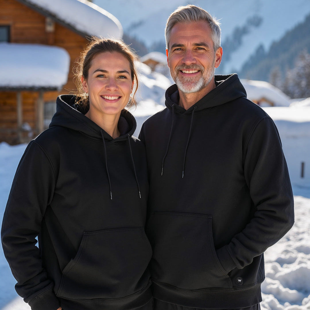 Infrarood verwarmde Hoodie Vrouwen - Zwart