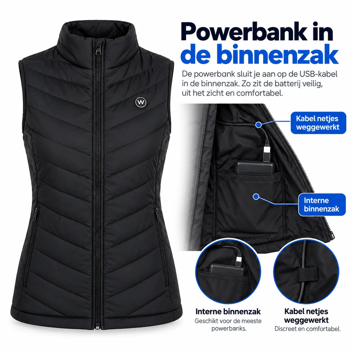 Infrarood Verwarmde Bodywarmer - Vrouwen