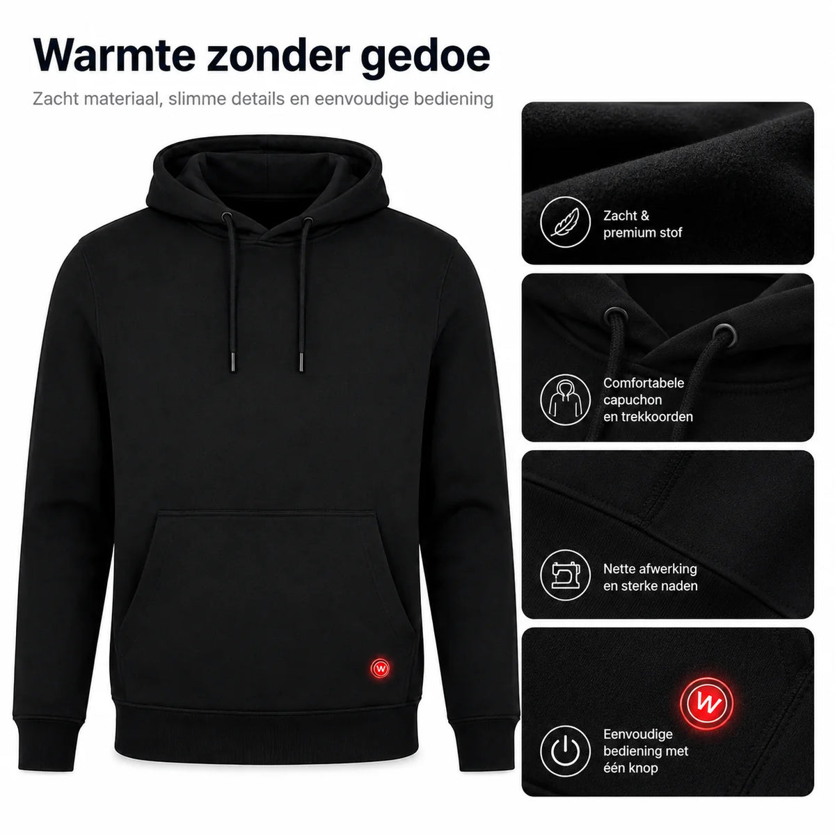 Infrarood Verwarmde Hoodie - Heren