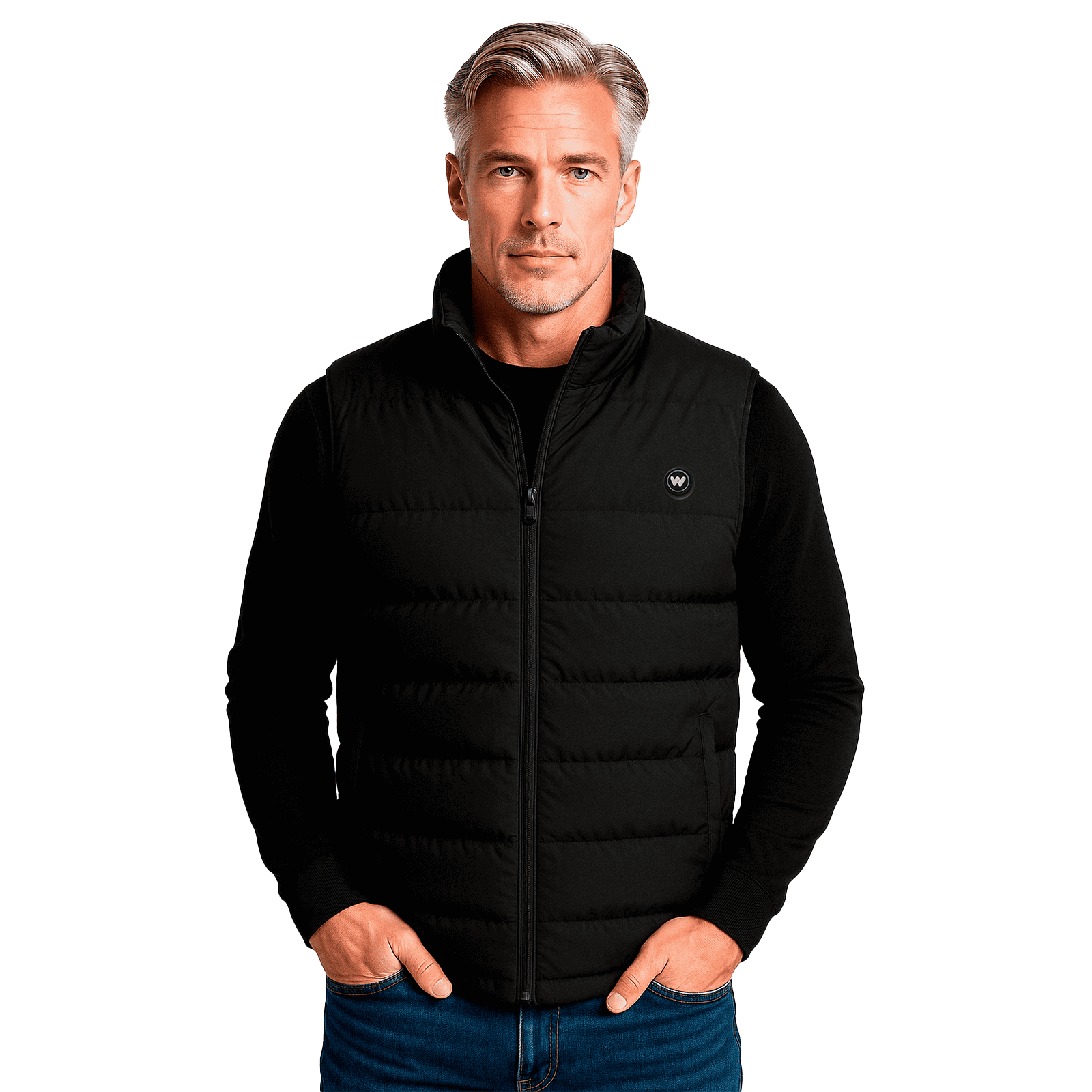 Infrarood verwarmde Bodywarmer Mannen - Zwart