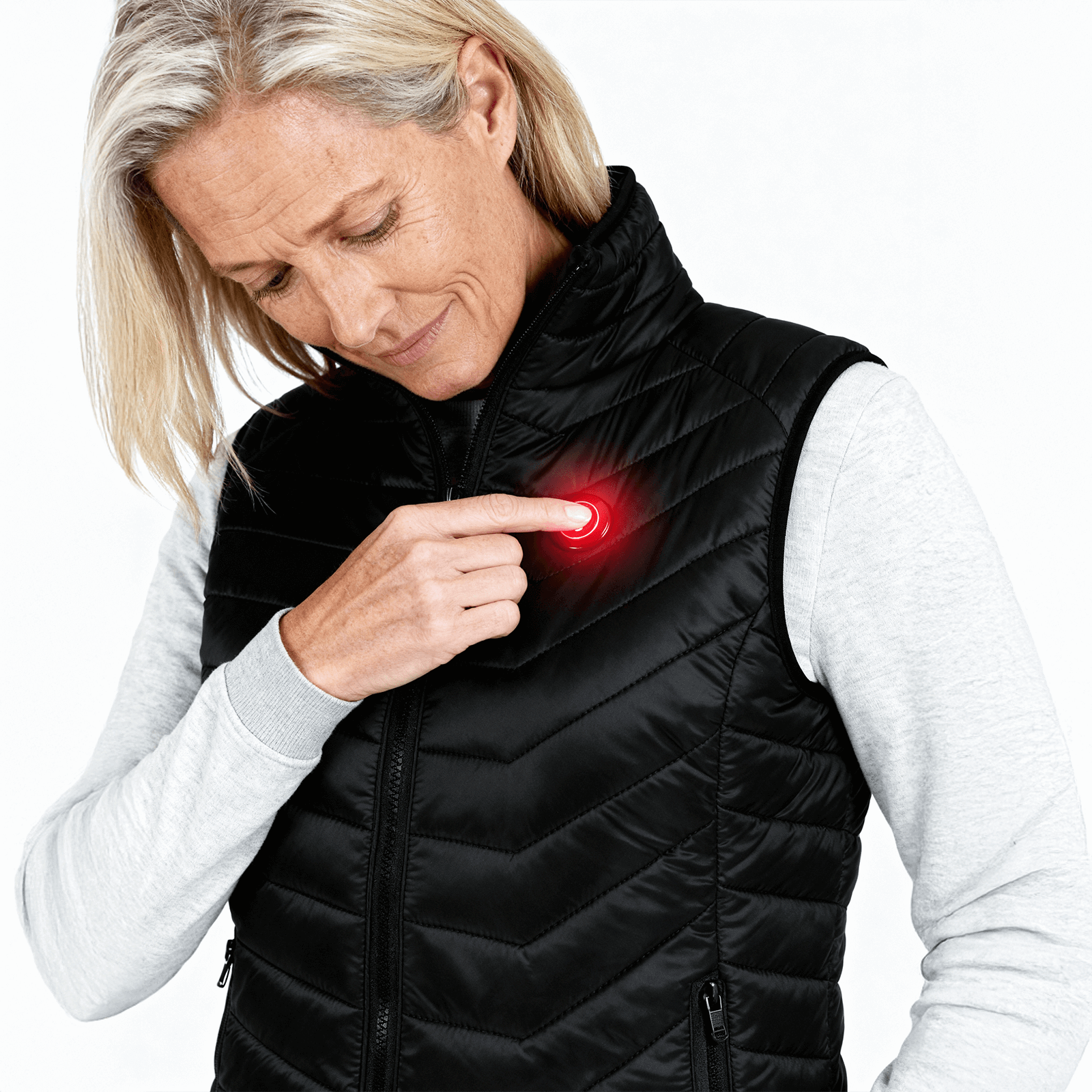 Infrarood verwarmde Bodywarmer Vrouwen - Zwart