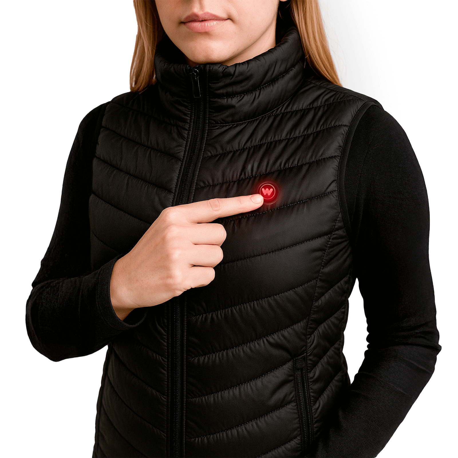 Infrarood verwarmde Bodywarmer Vrouwen - Zwart