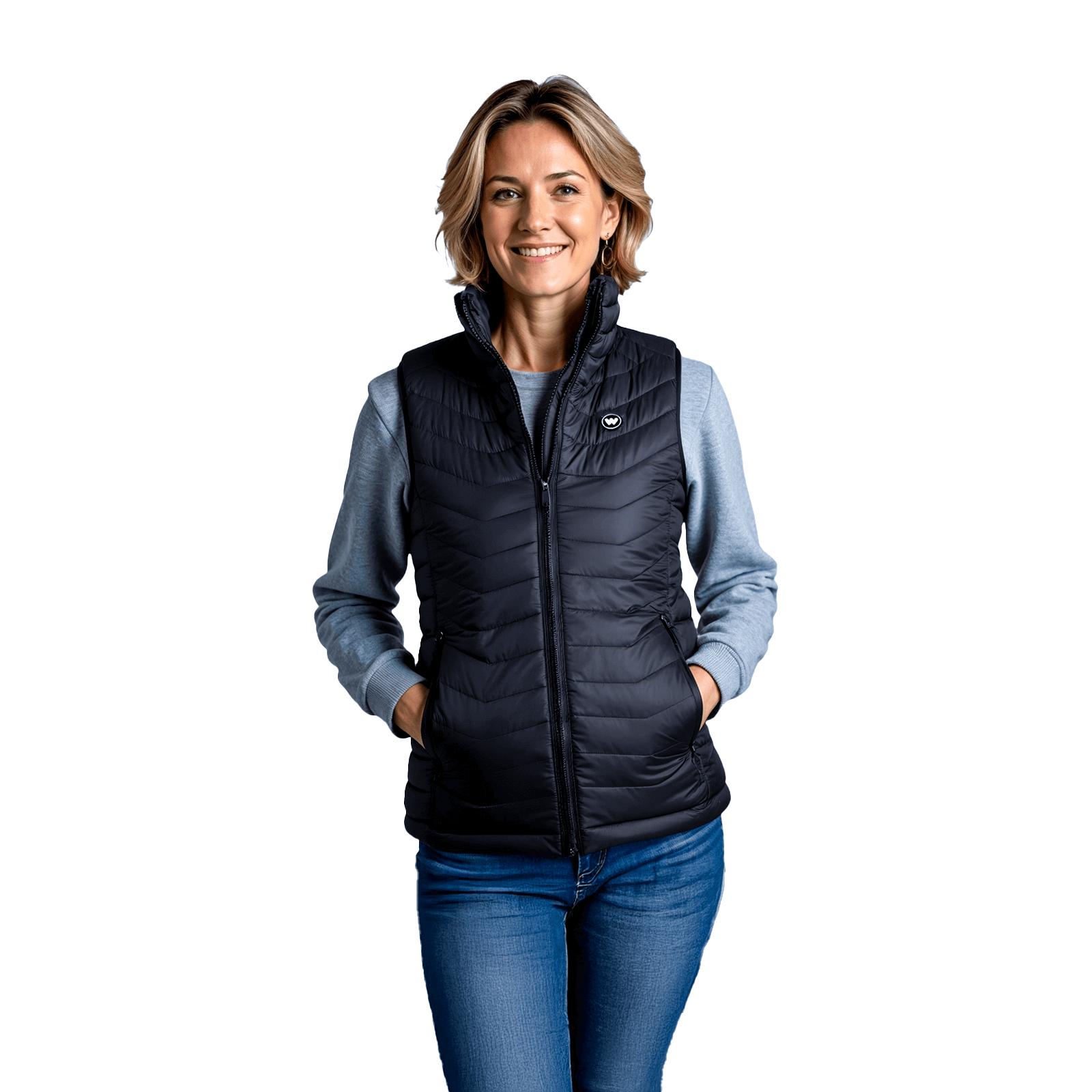 Infrarood verwarmde Bodywarmer Vrouwen - Zwart