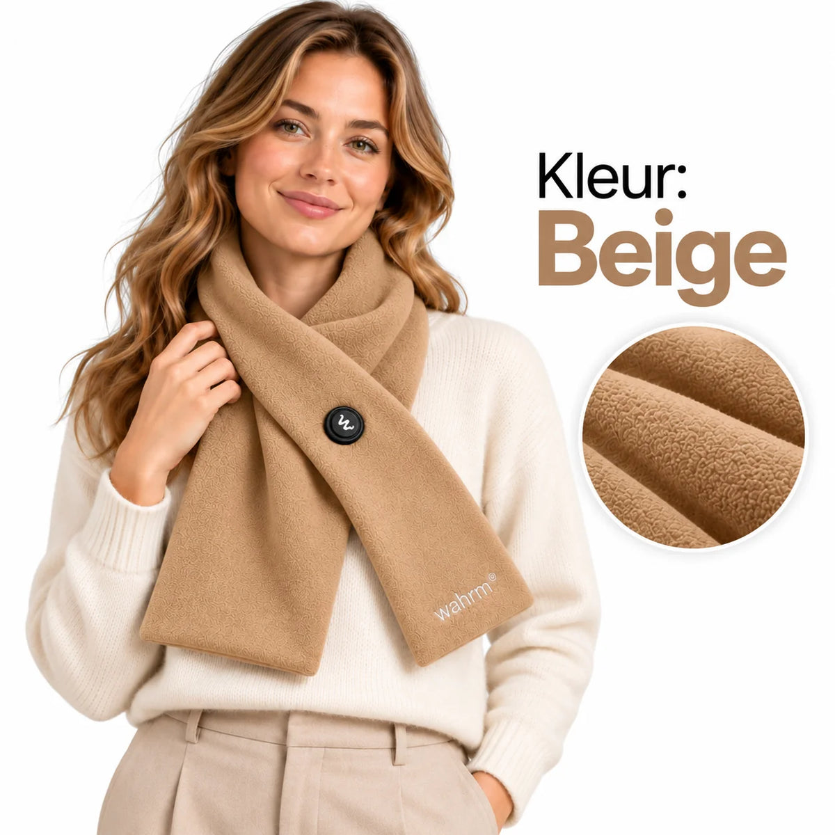 Oplaadbare verwarmende shawl - 3 standen