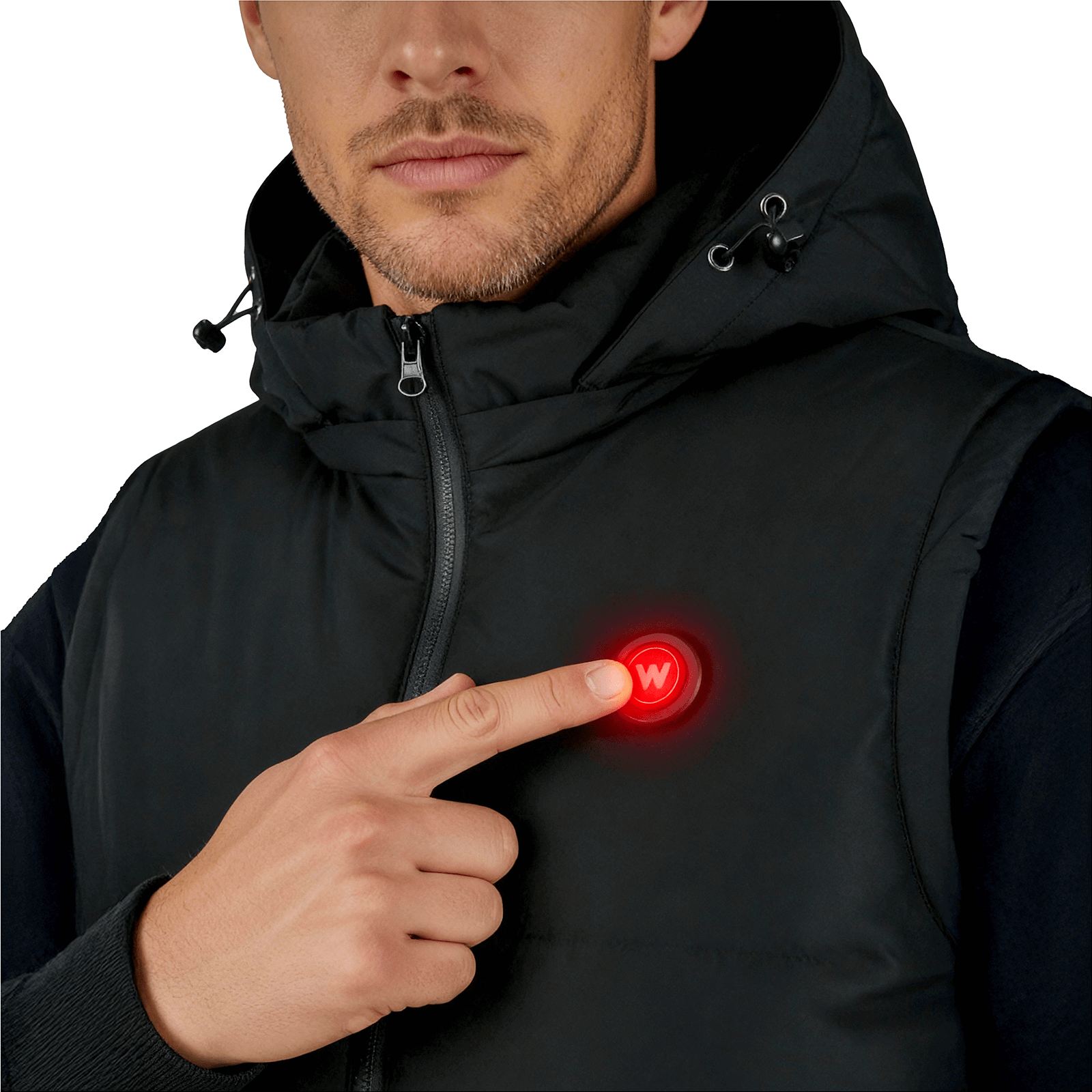 Infrarood Verwarmde Bodywarmer met Capuchon – Heren