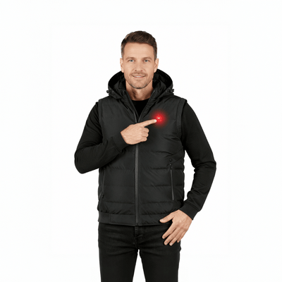 Verwarmde Bodywarmer met Capuchon Heren
