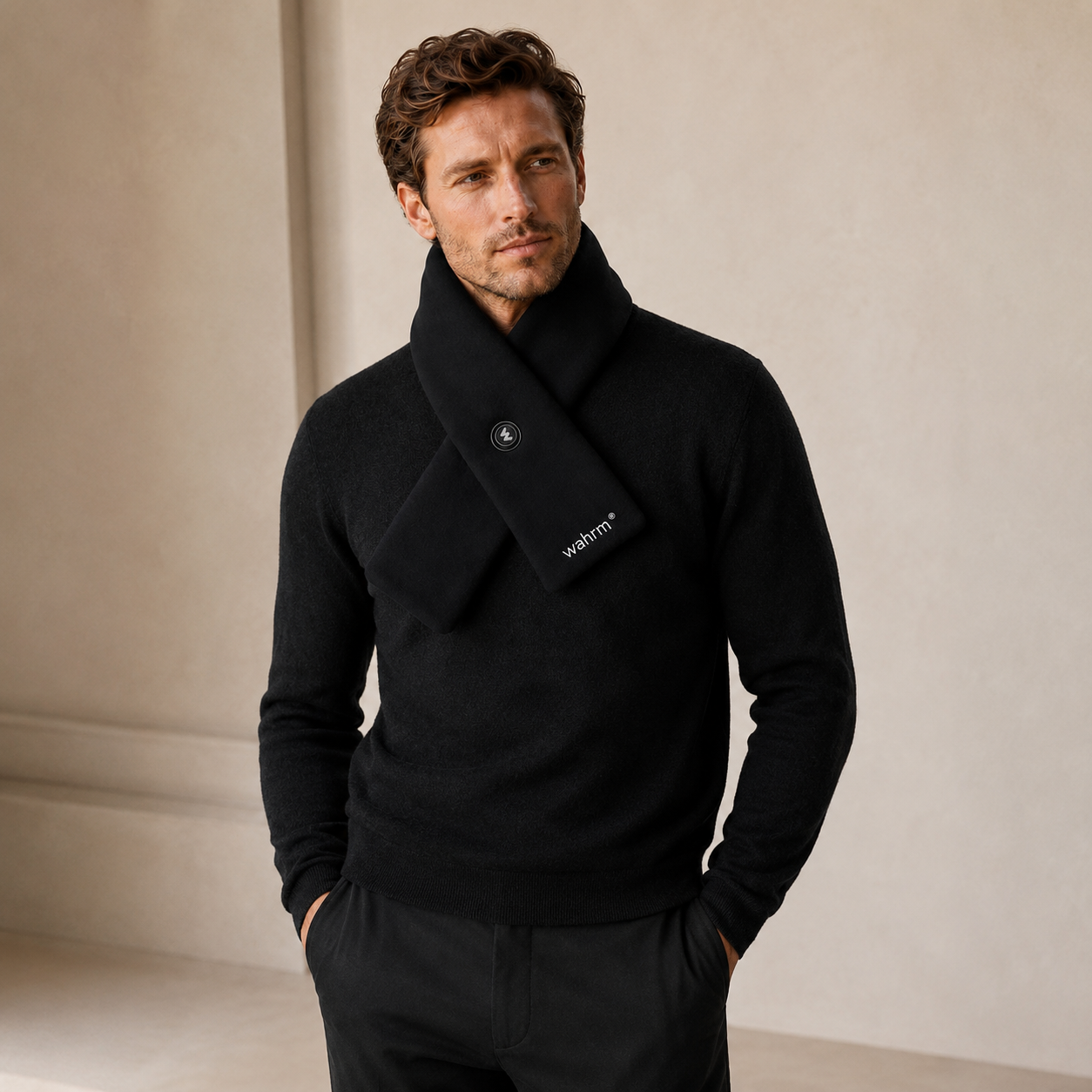 Oplaadbare verwarmende shawl - 3 standen - Zwart