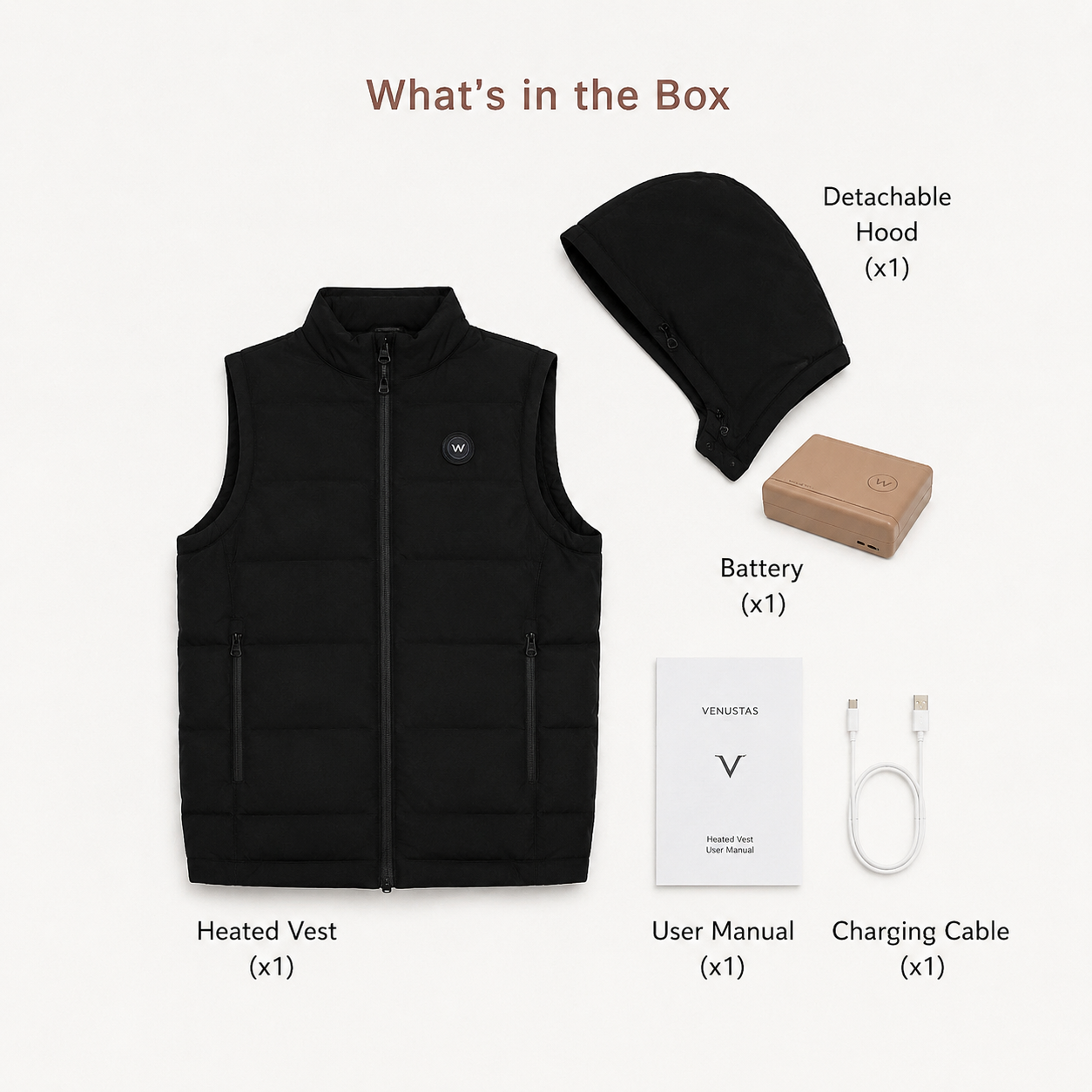 Men's Infrared Heated Hooded Bodywarmer