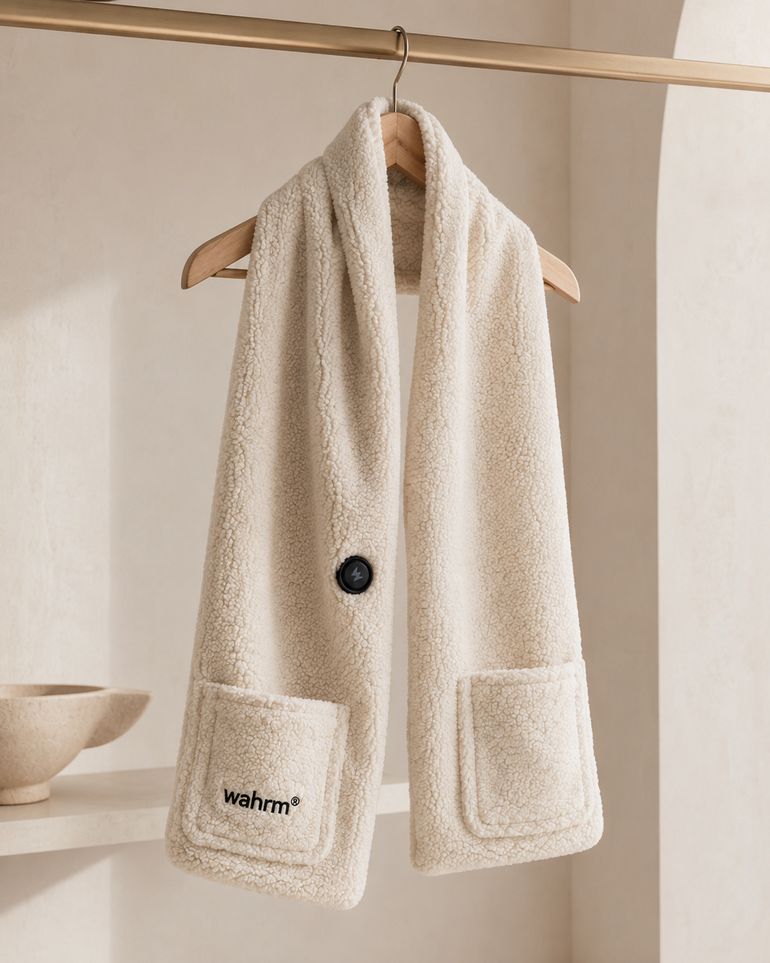 Handwarmer-shawl -infrarood-verwarmend -off white