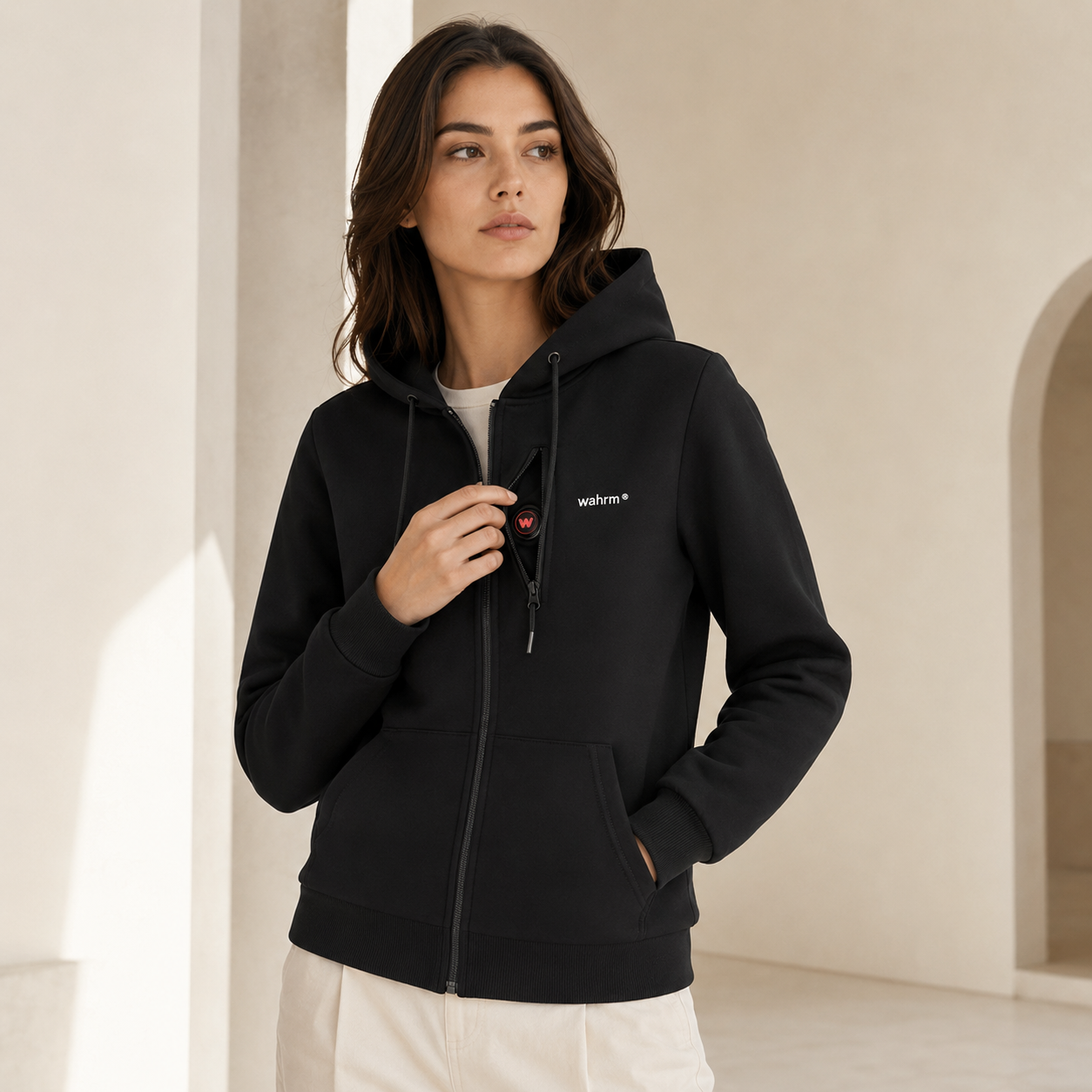 Infrarood Verwarmde Zipper Hoodie – Vrouwen