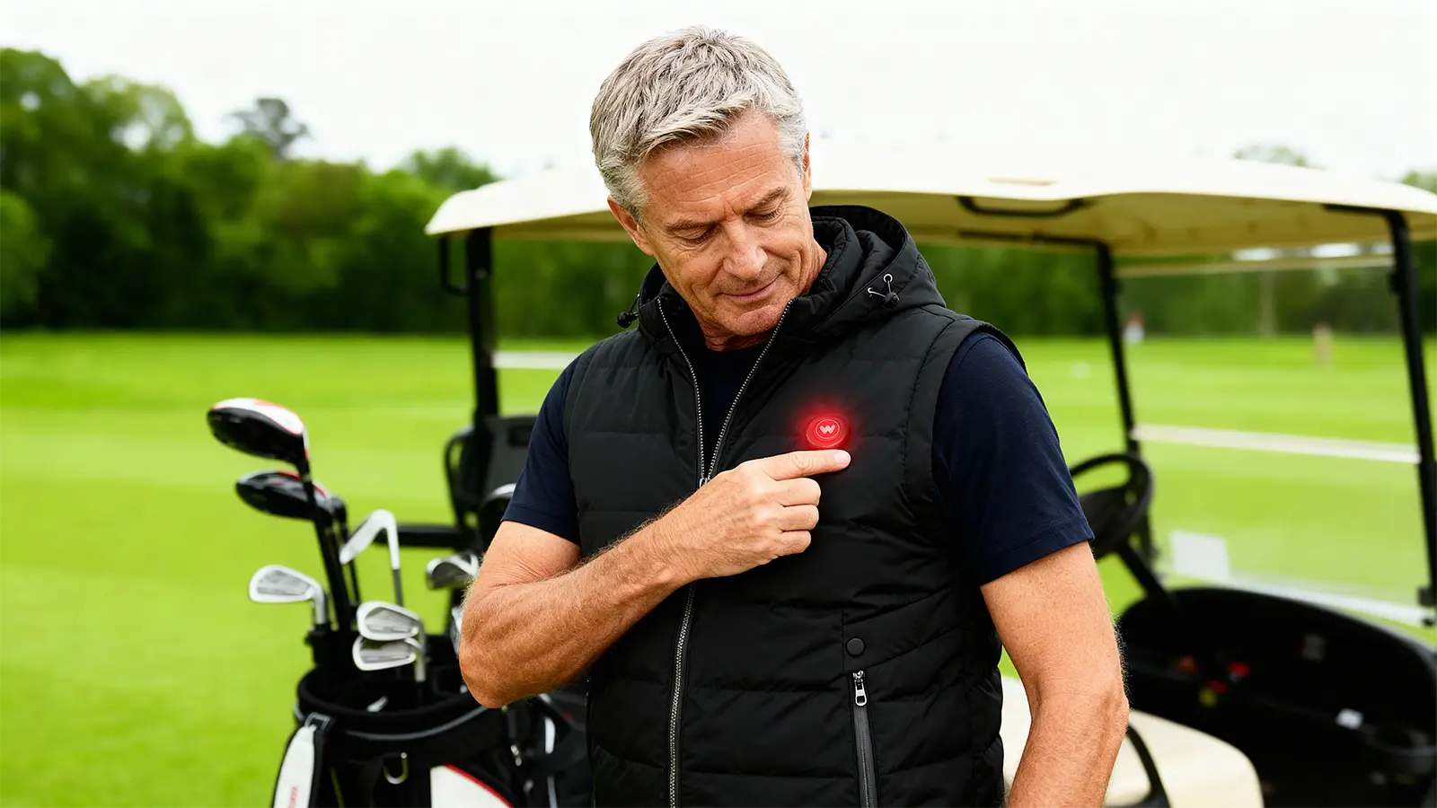 Warm en elegant de golfbaan op in de winter