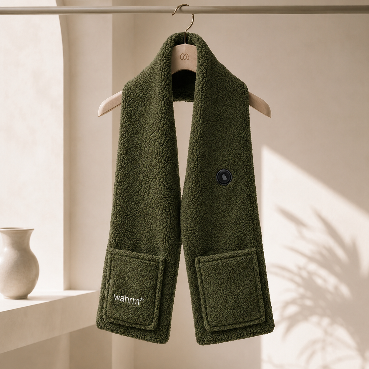 Handwarmer-shawl -infrarood-verwarmend -green