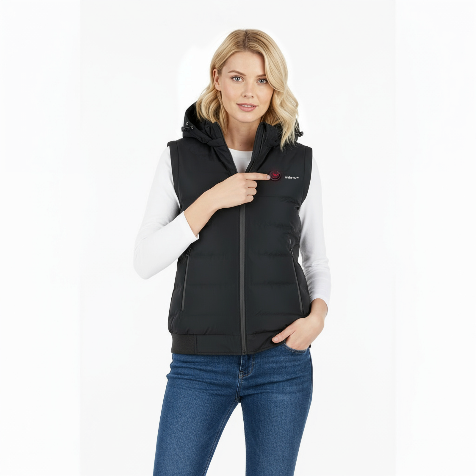 Verwarmde Bodywarmer met Capuchon - Vrouwen