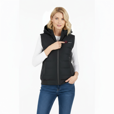 Verwarmde Bodywarmer met Capuchon - Vrouwen