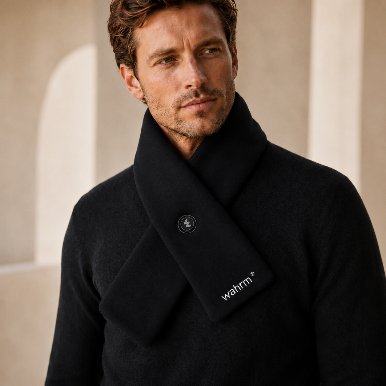 Oplaadbare verwarmende shawl - 3 standen - Zwart