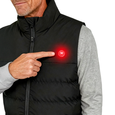 Infrarood verwarmde Bodywarmer Mannen - Zwart