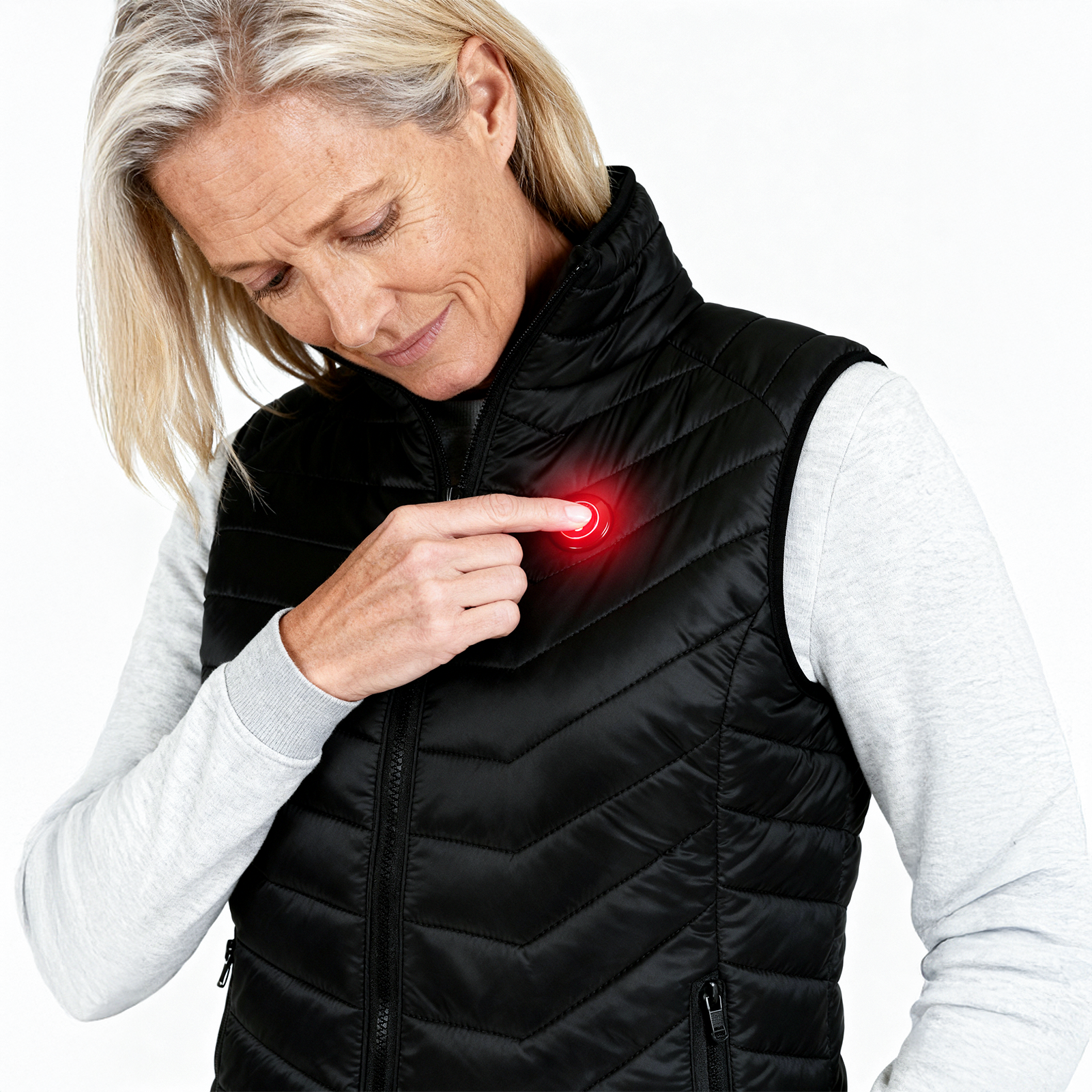 Infrarood verwarmde Bodywarmer Vrouwen - Zwart