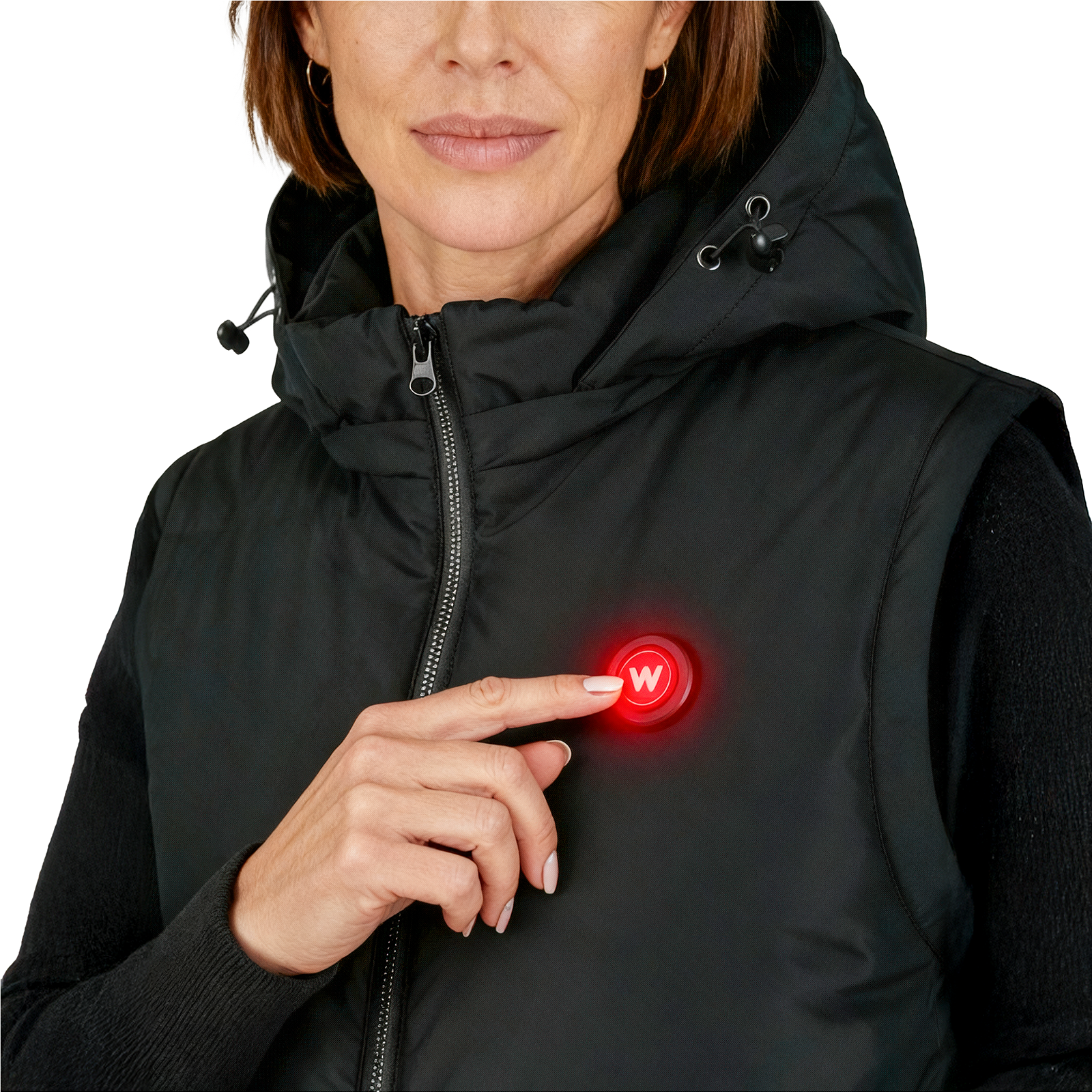 Verwarmde Bodywarmer met Capuchon - Vrouwen