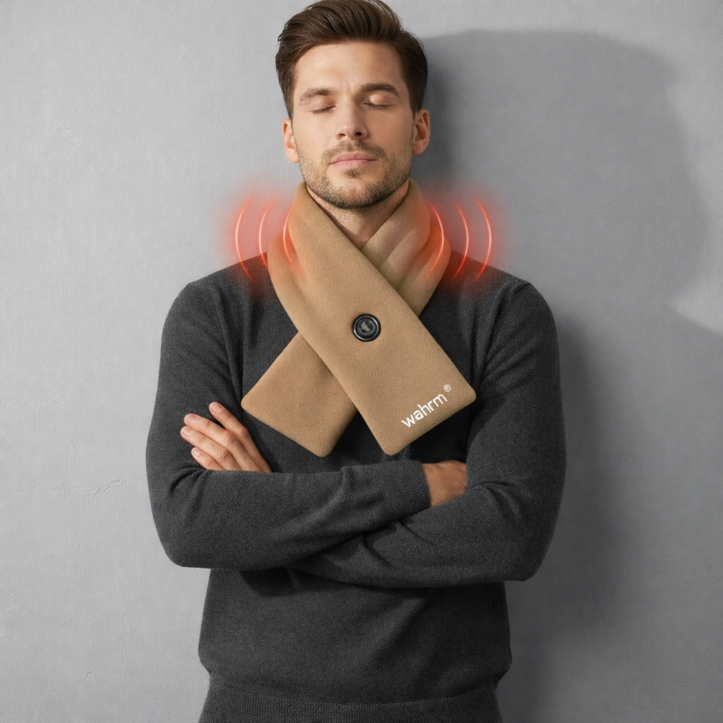 Oplaadbare verwarmende shawl - 3 standen - Beige