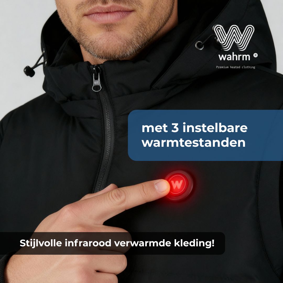 Infrarood Verwarmde Bodywarmer met Capuchon Heren