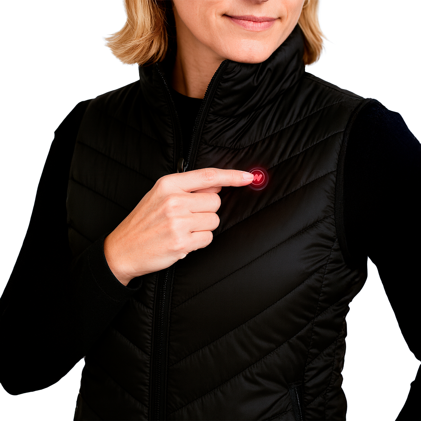 Infrarood verwarmde Bodywarmer Vrouwen - Zwart