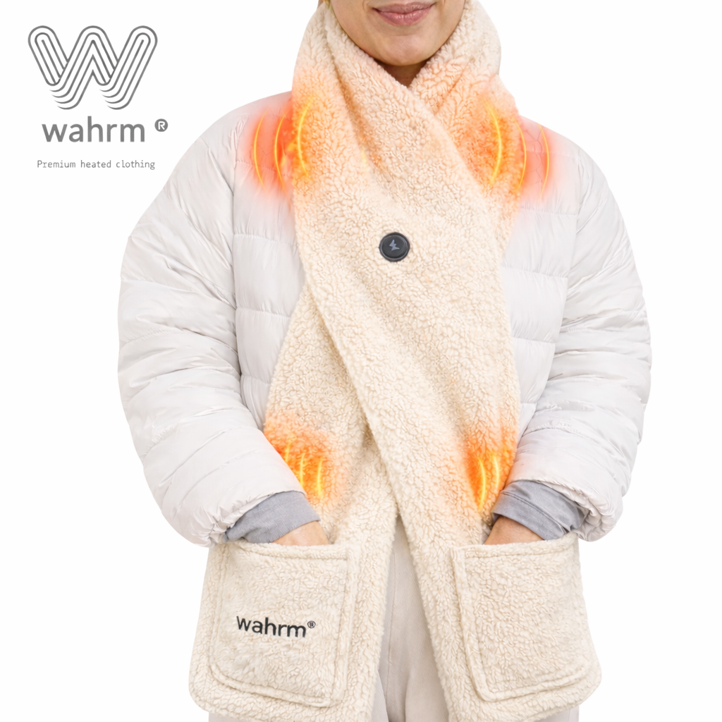 Handwarmer-shawl -infrarood-verwarmend -off white