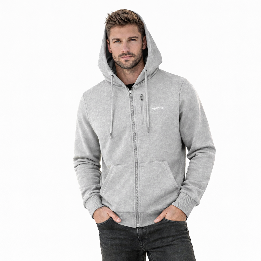 Infrarood Verwarmde Zipper Hoodie – Heren Gray