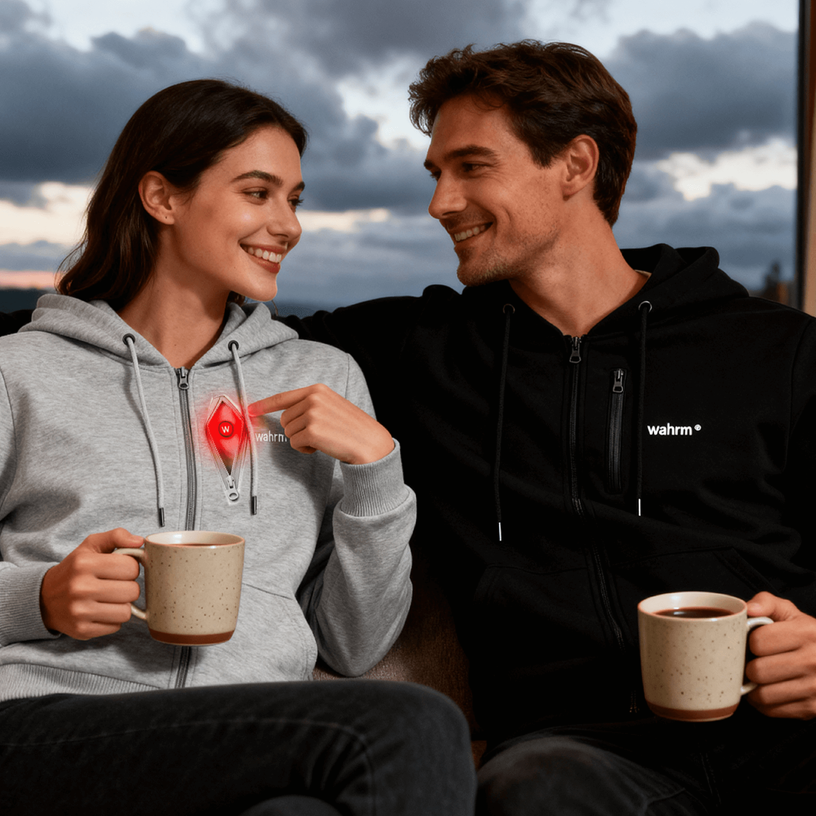 Infrarood Verwarmde Zipper Hoodie – Vrouwen