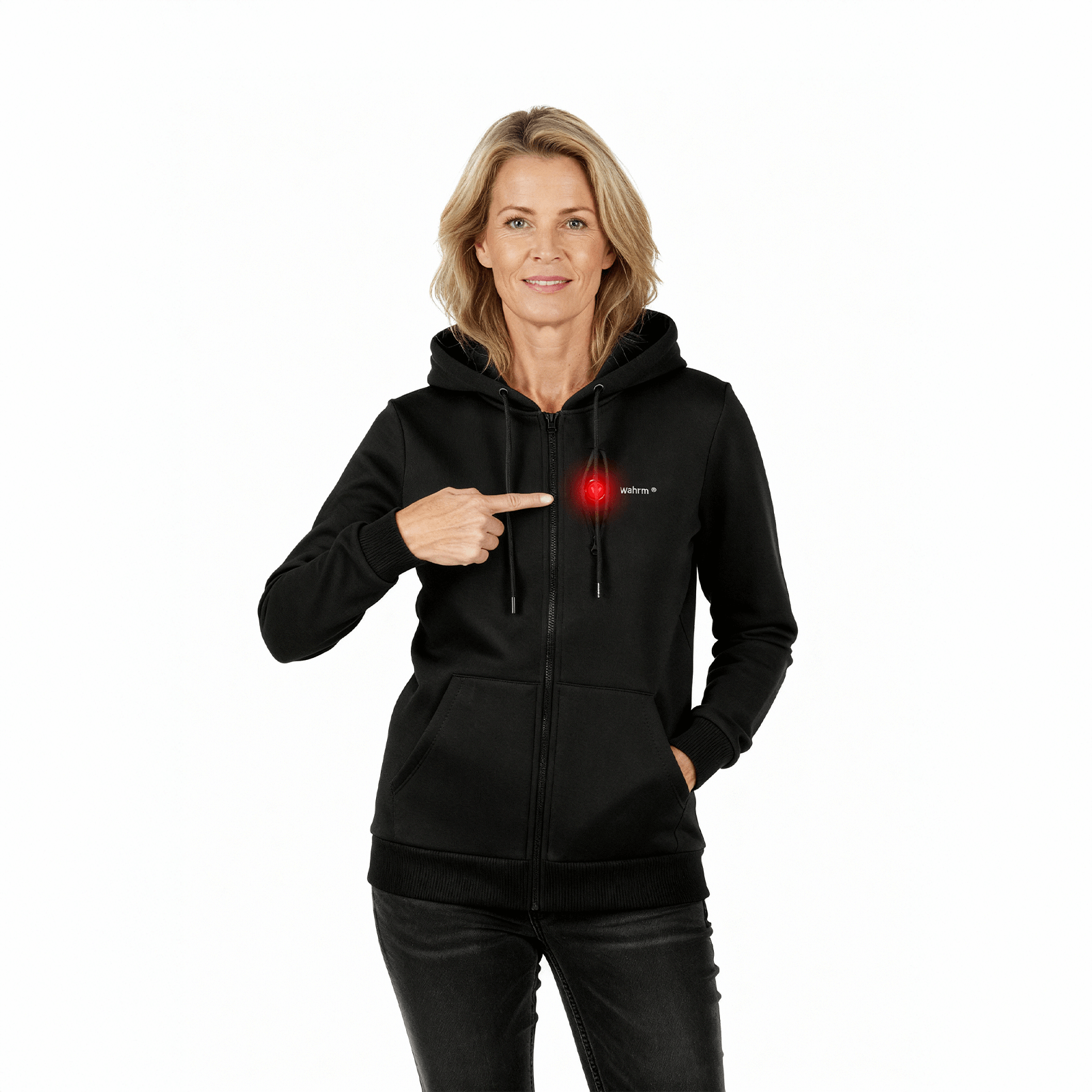 Infrarood Verwarmde Zipper Hoodie – Vrouwen