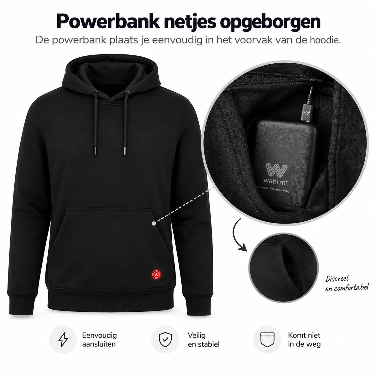 Infrarood Verwarmde Hoodie - Heren