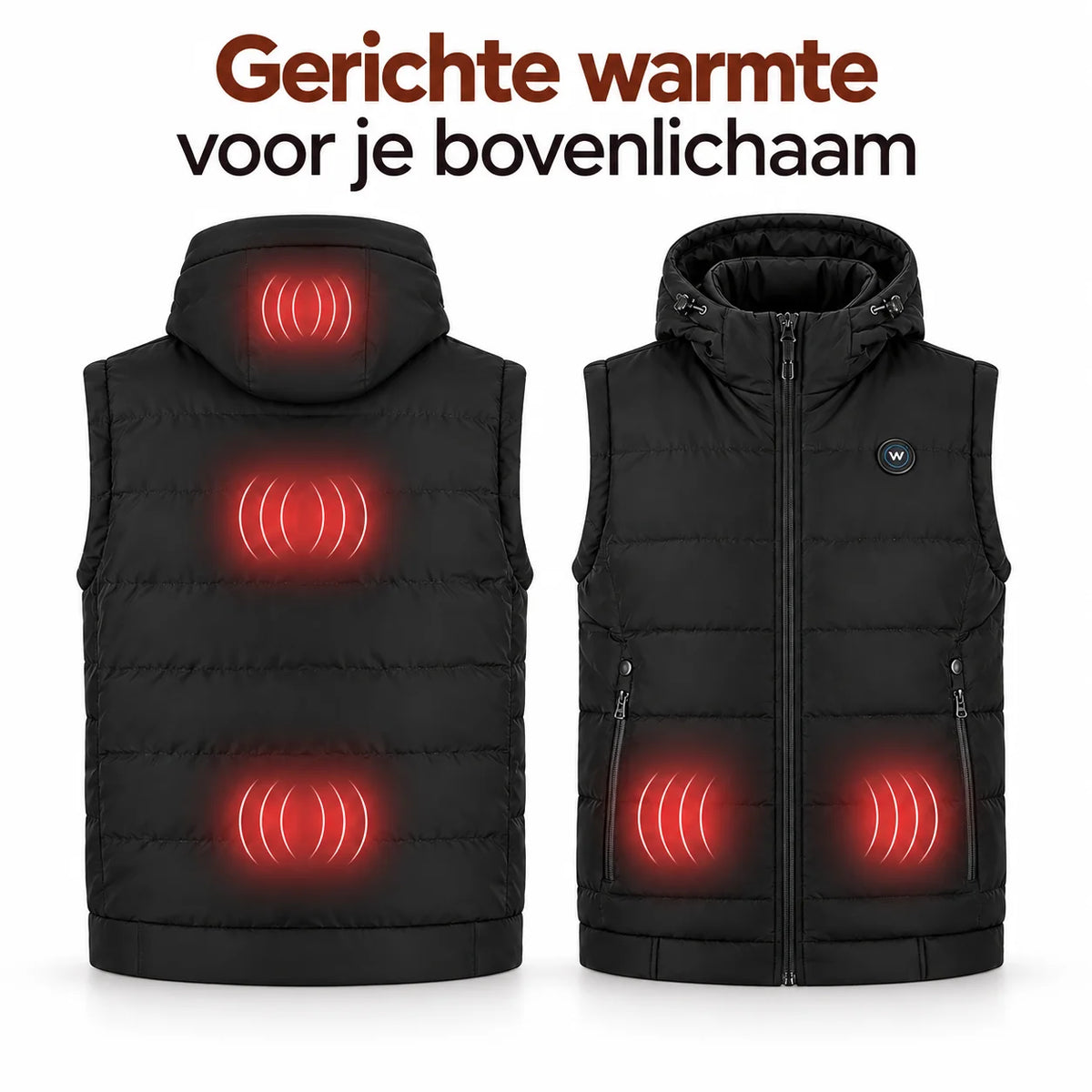 Men's Infrared Heated Hooded Bodywarmer