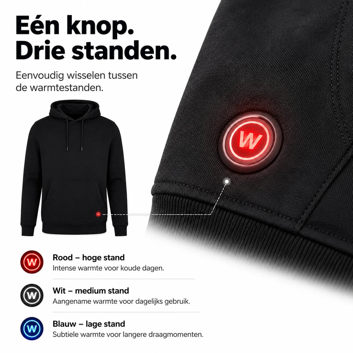 Infrarood Verwarmde Hoodie - Heren