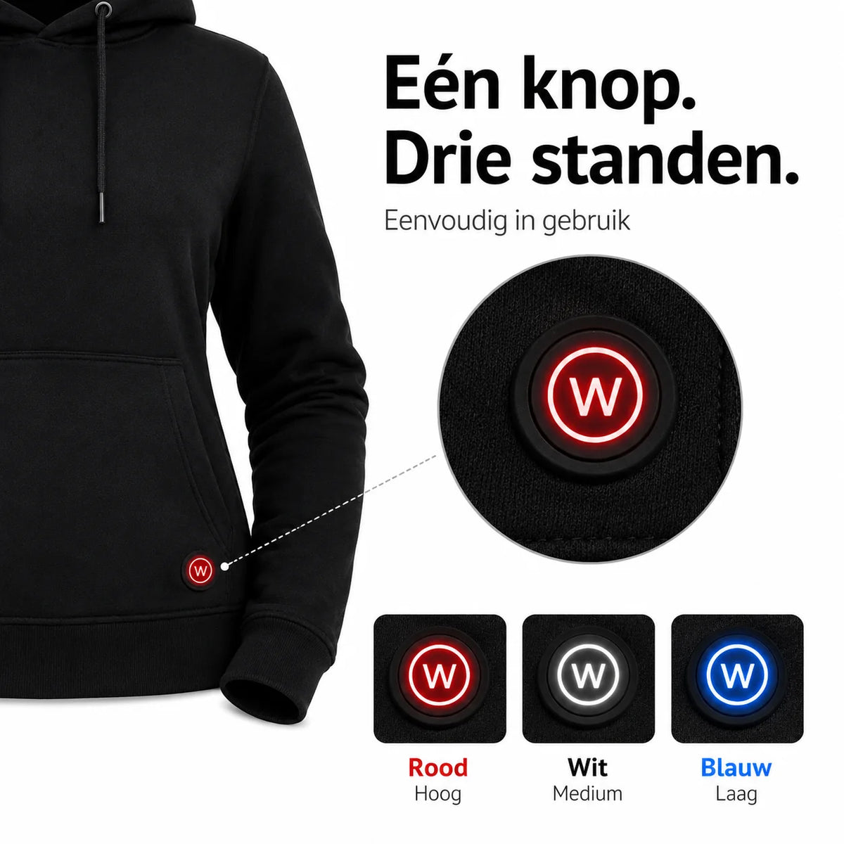 Infrarood Verwarmde Hoodie - Vrouwen