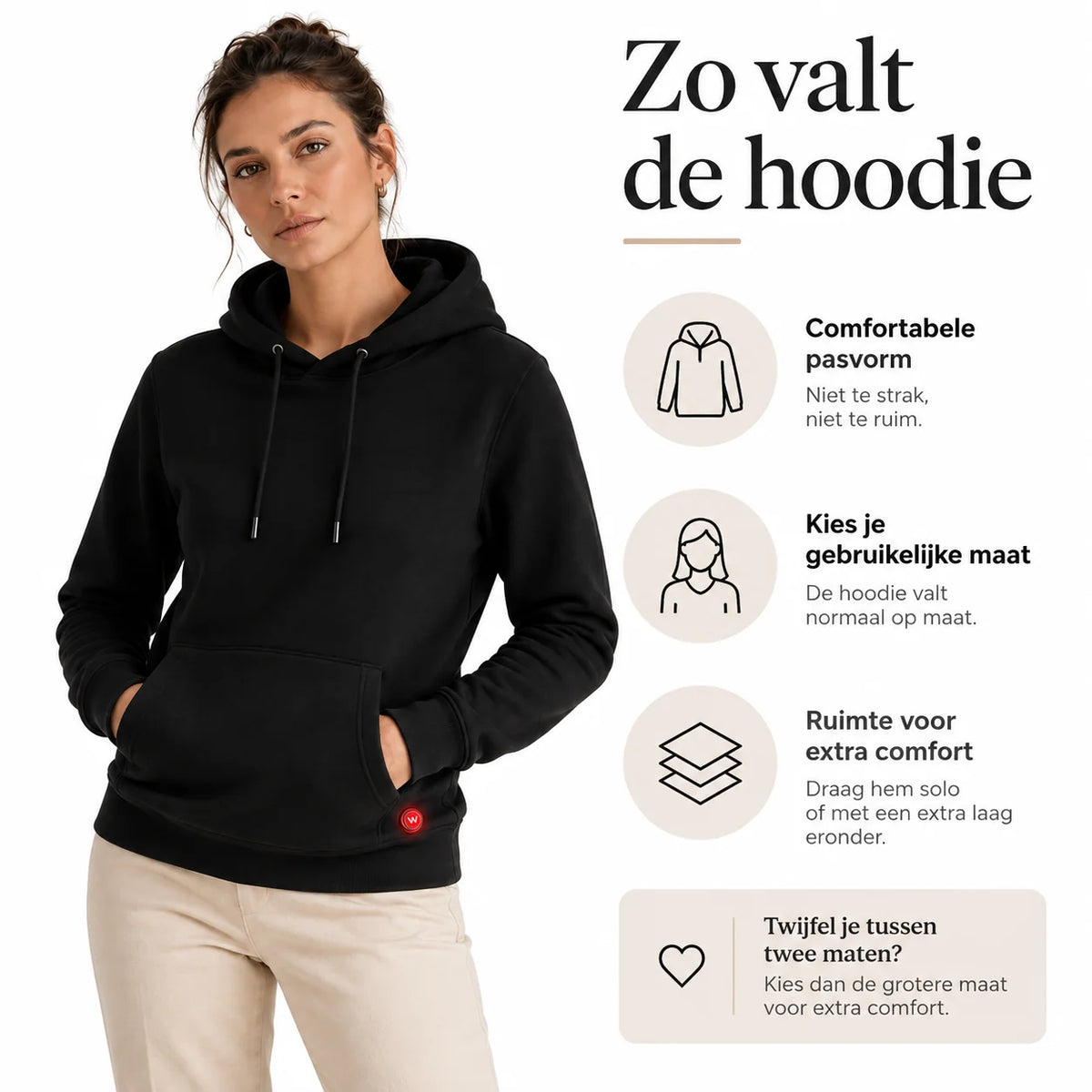 Infrarood Verwarmde Hoodie - Vrouwen