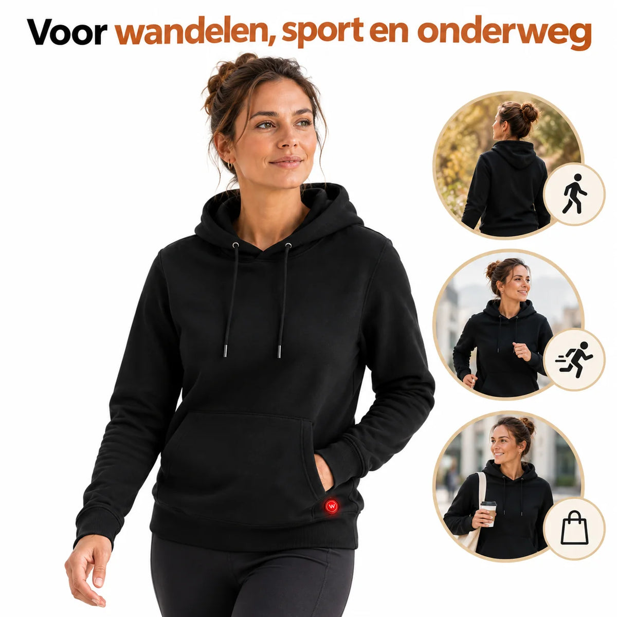 Infrarood Verwarmde Hoodie - Vrouwen