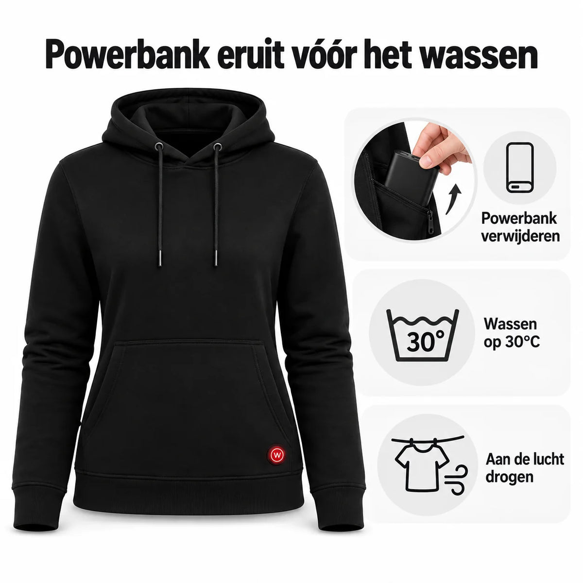 Infrarood Verwarmde Hoodie - Vrouwen