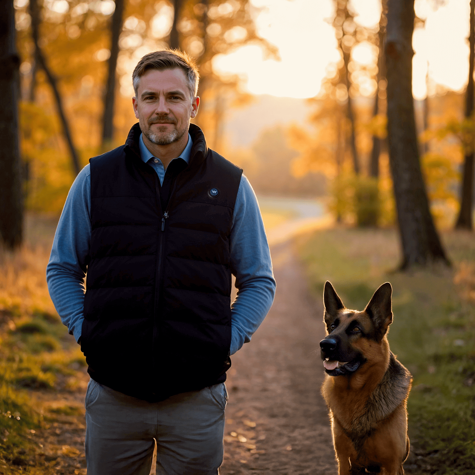 Infrarood verwarmde Bodywarmer Mannen - Zwart
