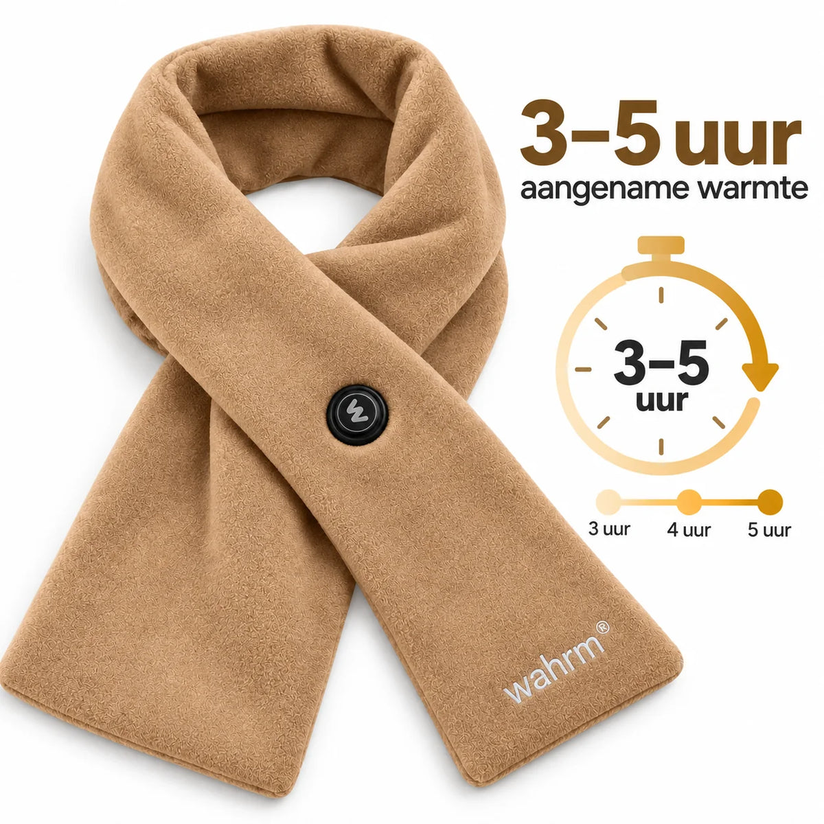 Oplaadbare verwarmende shawl - 3 standen