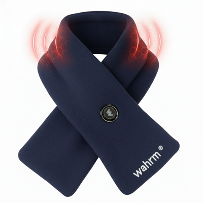 Oplaadbare verwarmende shawl - drie standen - Navy Blue