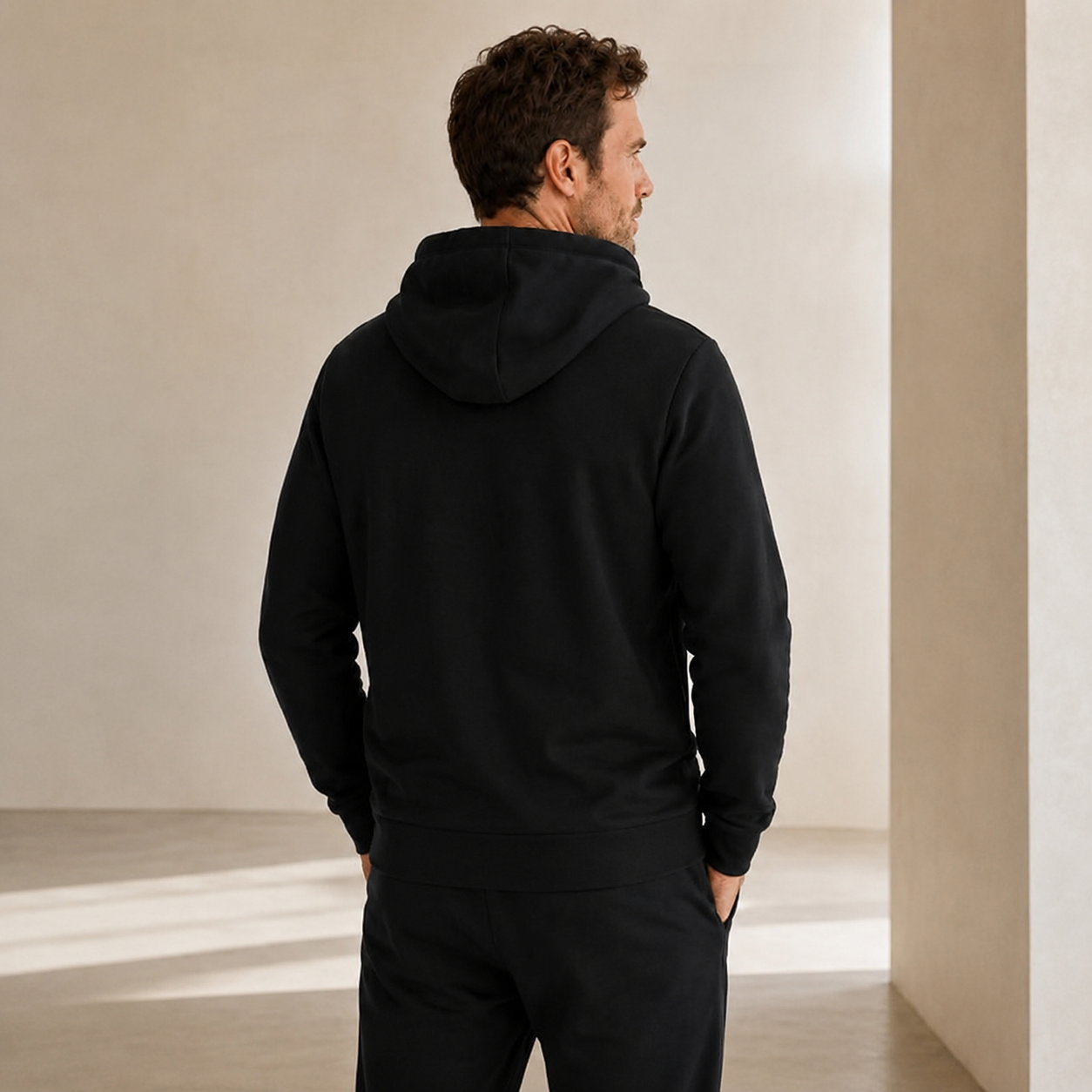 Infrared Heated Zipper Hoodie - Men's Black