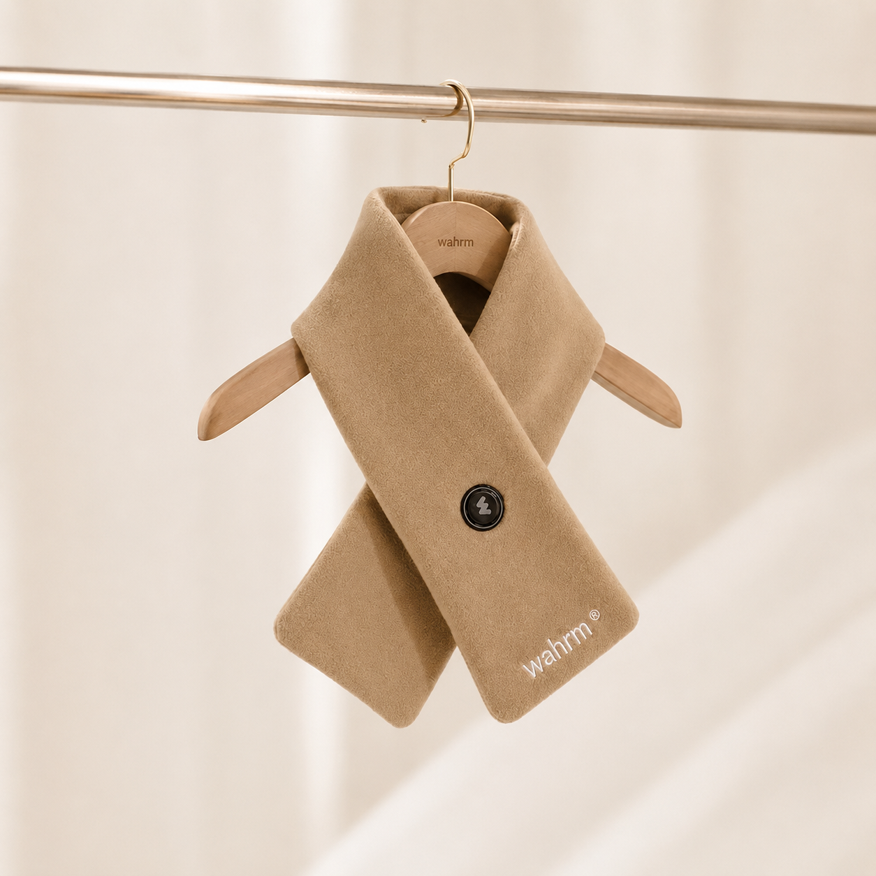 Rechargeable heated scarf - 3 settings - Beige