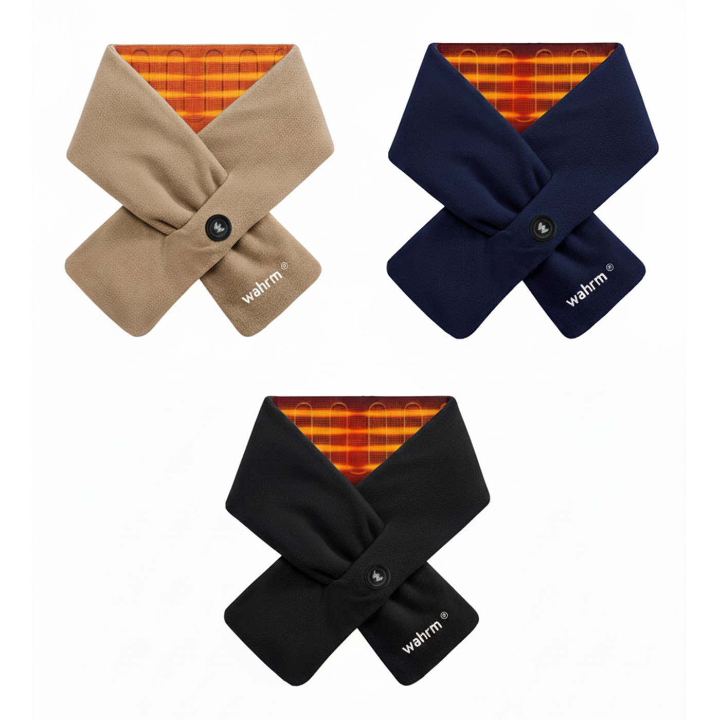 Oplaadbare verwarmende shawl - 3 standen - Zwart